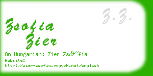 zsofia zier business card